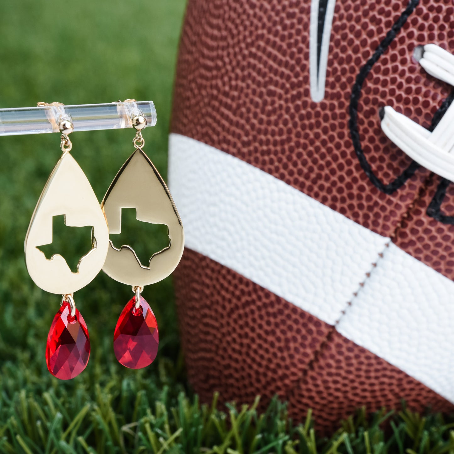 Cutout Texas Teardrop Dangle Earrings (Post Style)