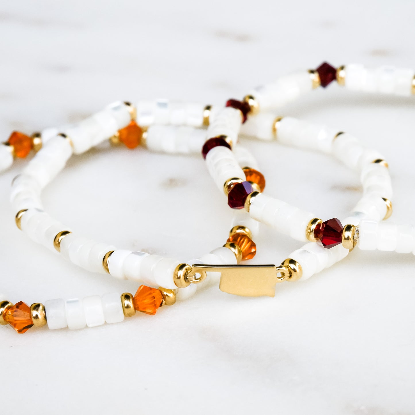 Mother of Pearl Bracelet with State Pendant