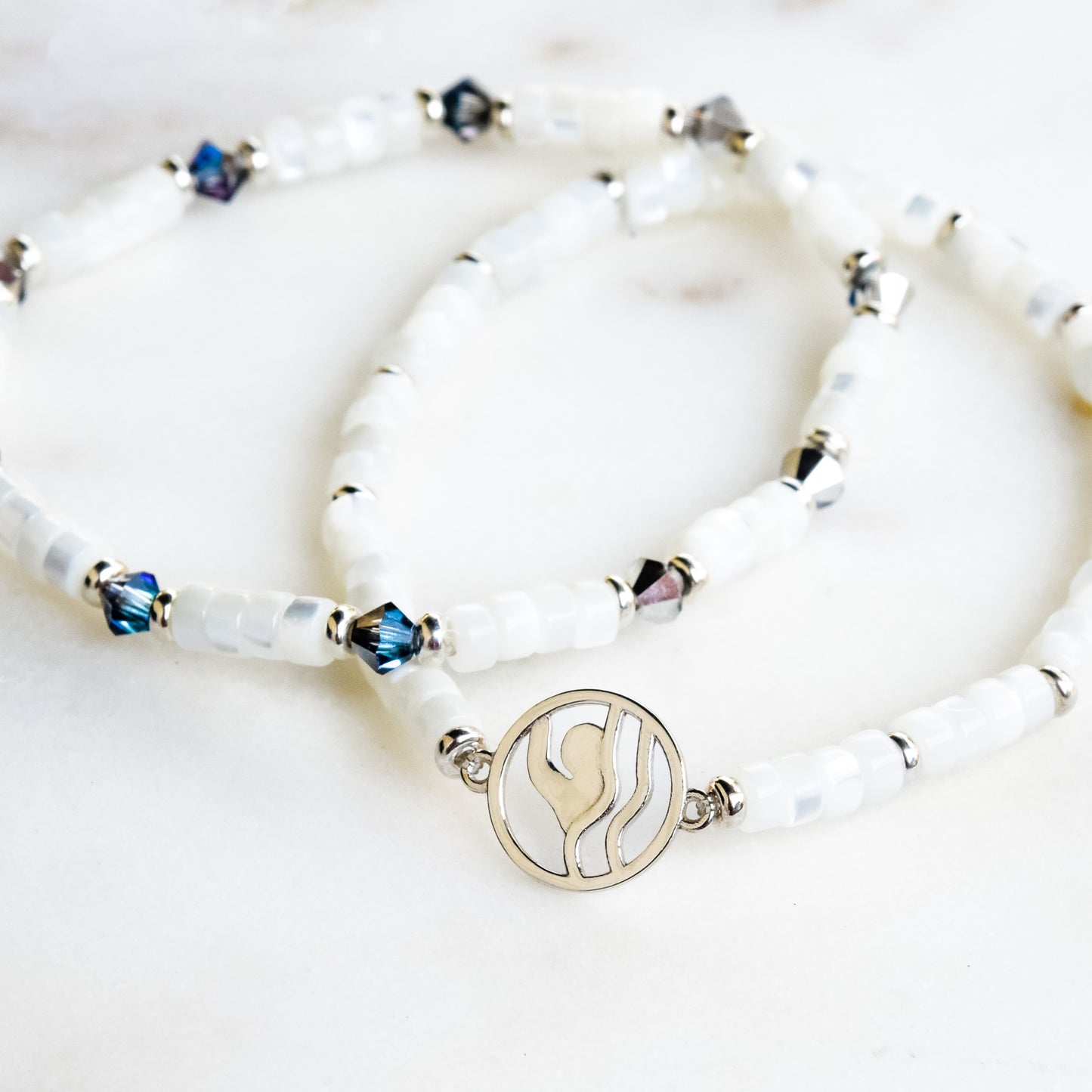 Mother of Pearl Bracelet with Sport Pendant