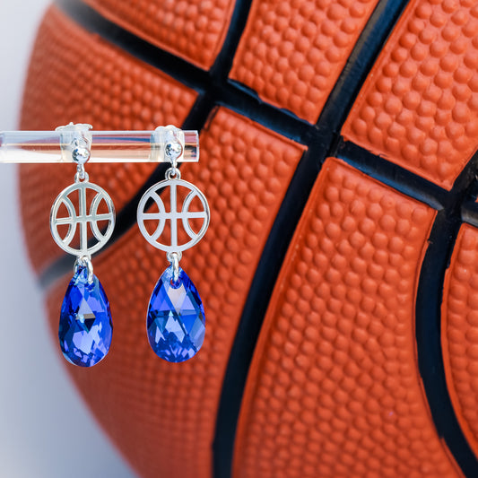 Basketball Small Dangle Earrings (Post Style)