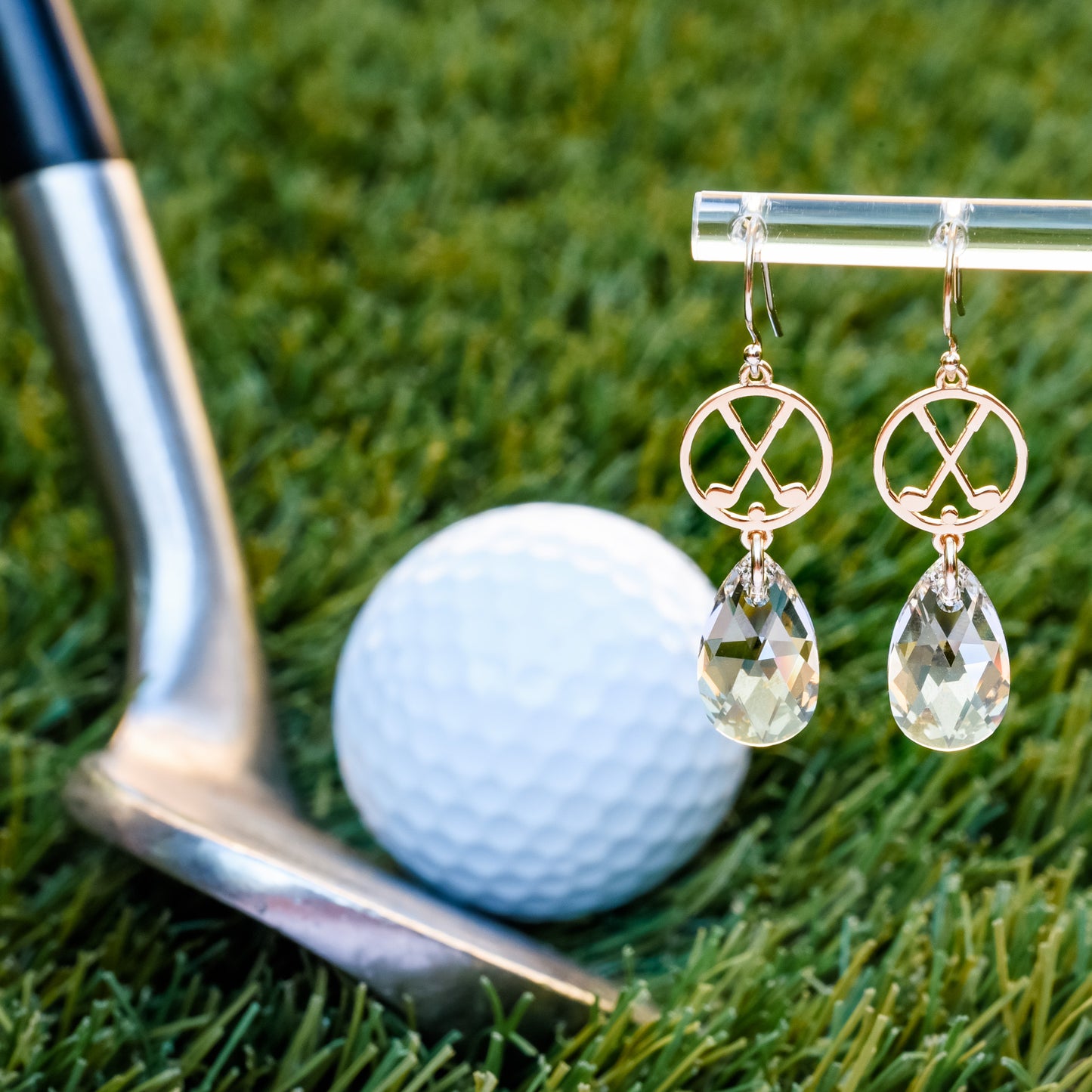 Golf Small Dangle Earrings (Hook Style)