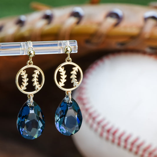 Baseball ~ Softball Small Dangle Earrings (Post Style)