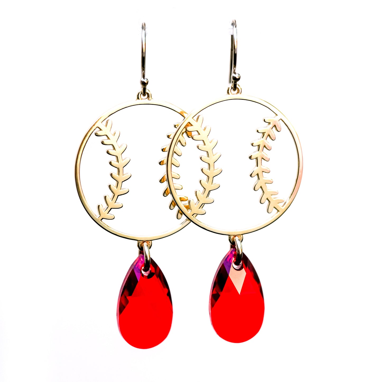 Baseball ~ Softball Large Dangle Earrings (Hook Style)