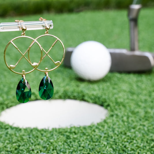 Golf Large Dangle Earrings (Post Style)