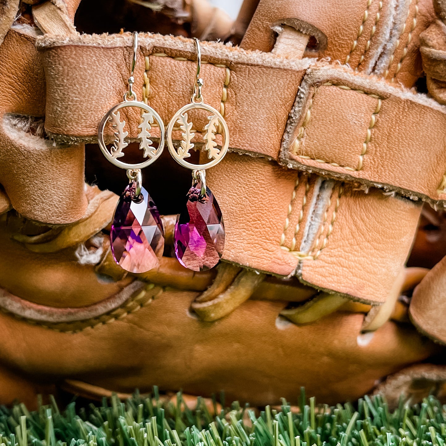 Baseball ~ Softball Small Dangle Earrings (Hook Style)