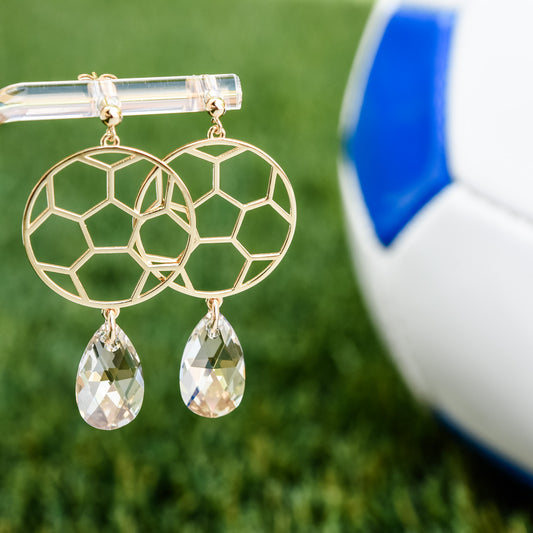Soccer Large Dangle Earrings (Post Style)