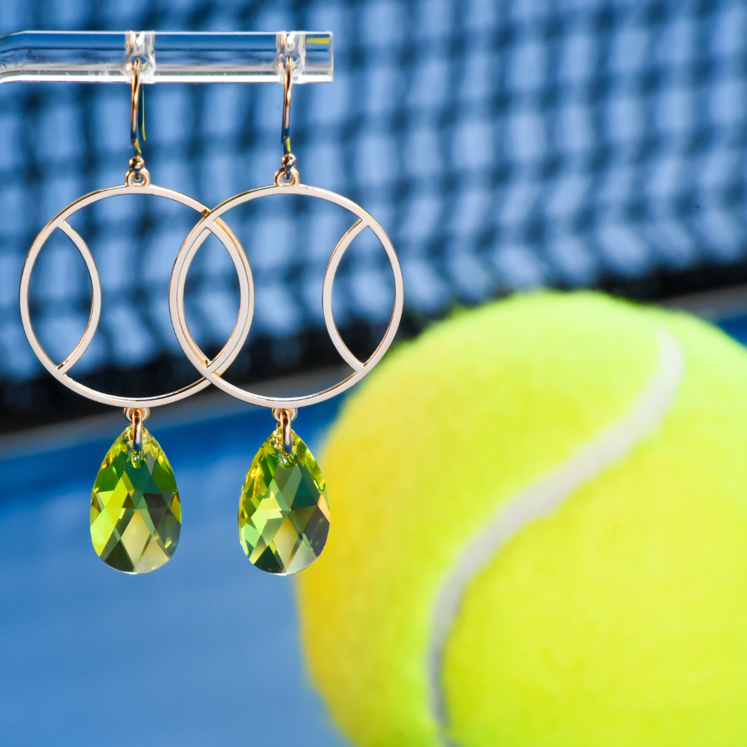 Tennis Large Dangle Earrings (Hook Style)