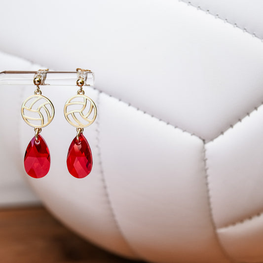 Volleyball Small Dangle Earrings (Post Style)